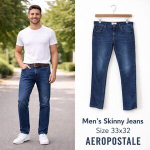 Aeropostale Rivington Skinny Jeans Mens 33x32 Dark Wash Slim Fit Denim